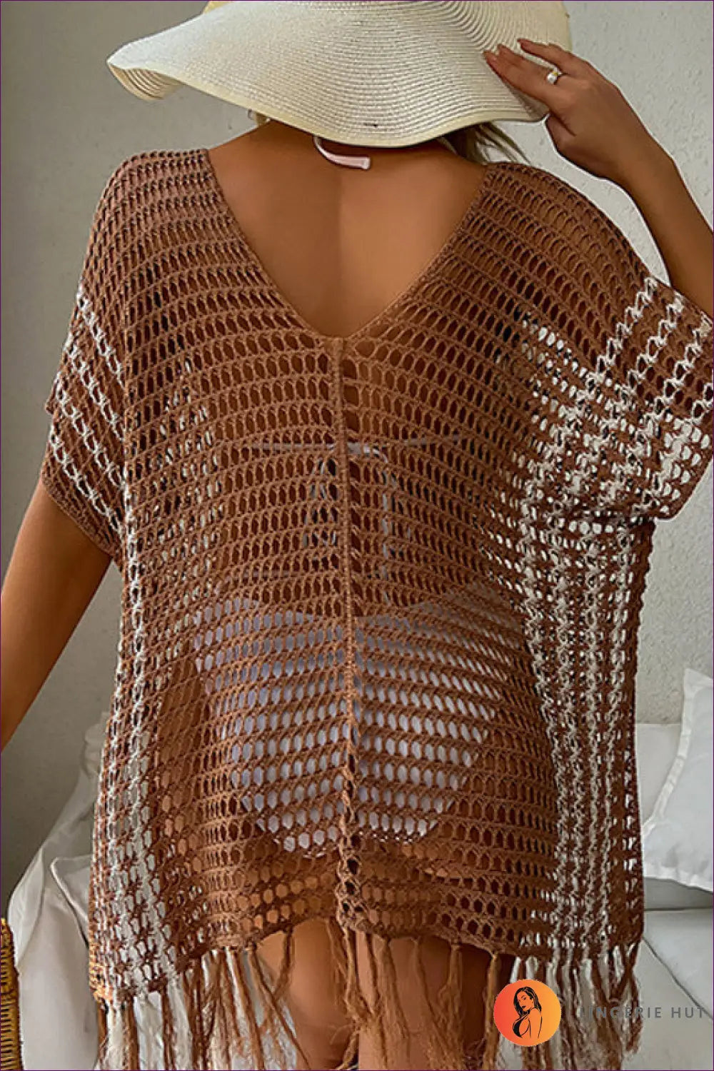 Boho Crochet Cover Up - Laid-back Summer Glamour - Swimwear - Lingerie Hut - Beachwear • Casual