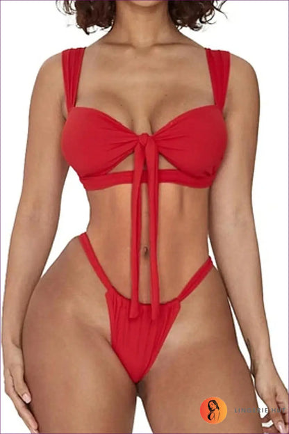 Boho Cutout Bikini Set - Summer Evenings Sorted - s / Red - Swimwear - Lingerie Hut - Beachwear • Casual
