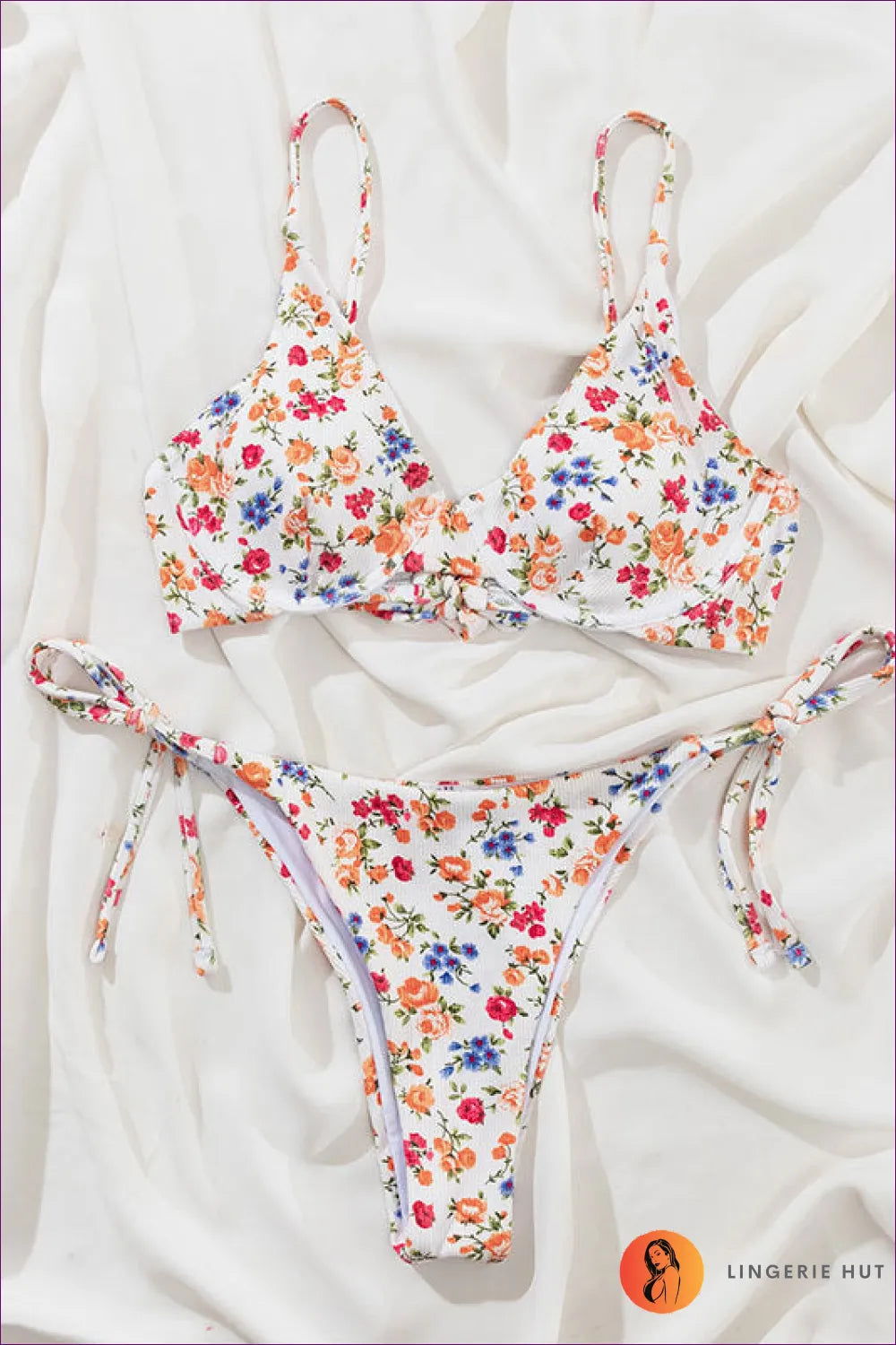 Get Ready To Embrace Your Beach Bohemian Spirit With Our Boho Floral Lace Print Bikini Swimsuit! Complete