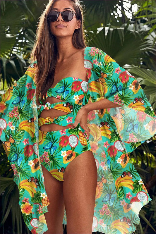 Unleash Your Boho Spirit With The One-piece Floral Swimsuit - Limited Collection! Styling Tip Elevate Your