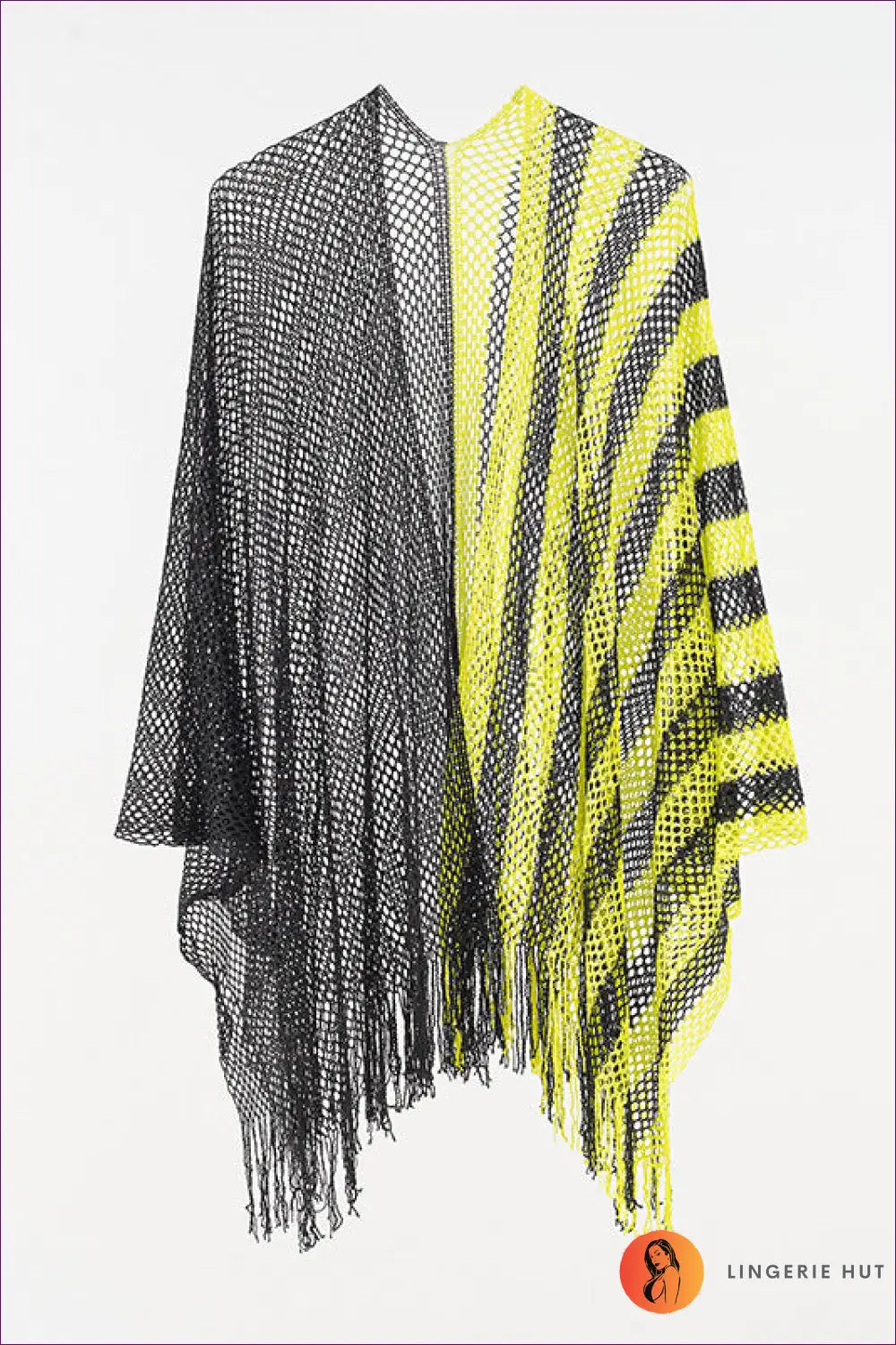 Boho Fringe Beach Cover Up - Effortless Summer Escape - one Size / Yellow - Clothing Tops - Lingerie Hut - Beachwear