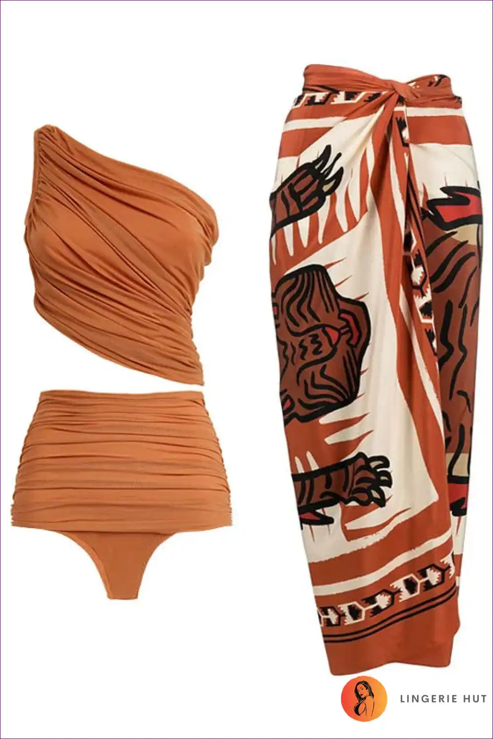 Boho High-waist Asymmetric Bikini - Ultimate Vacation Glam For x