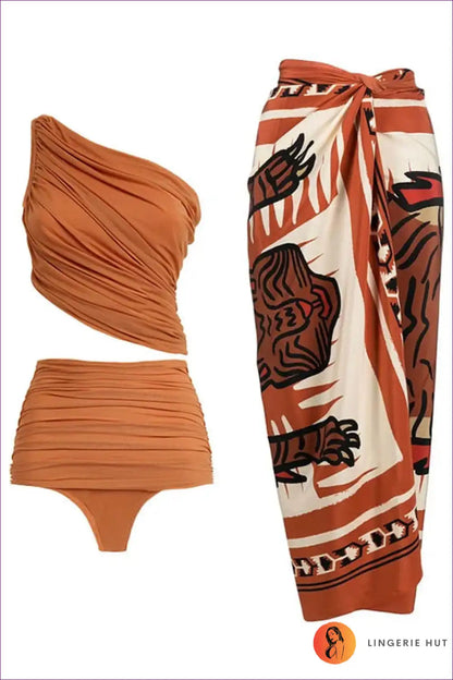 Boho High-waist Asymmetric Bikini - Ultimate Vacation Glam For x