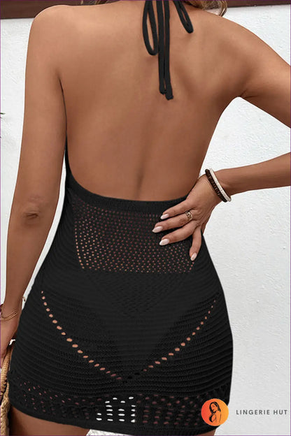 Boho Lace-up Mini Beach Dress - Summer Evenings Sorted - Dresses - Lingerie Hut - Backless • Beachwear • Casual • Cutout