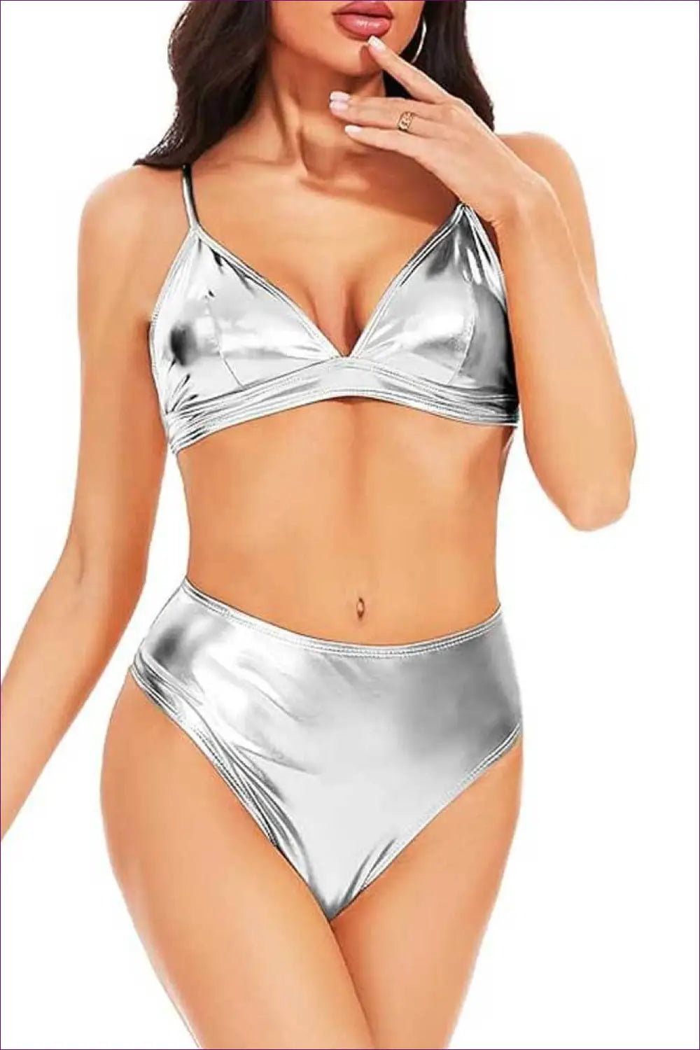 Boho Split Bikini Set - the Summer Holiday Edit - s / Silver - Swimwear - Lingerie Hut - Beachwear • Casual • Glamour