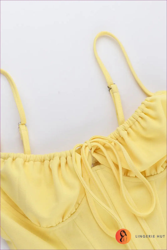 Boned Cami Mini Dress - Effortless Day-to-night Versatility - Dresses - Lingerie Hut - A-line • Bodycon • Casual • Date