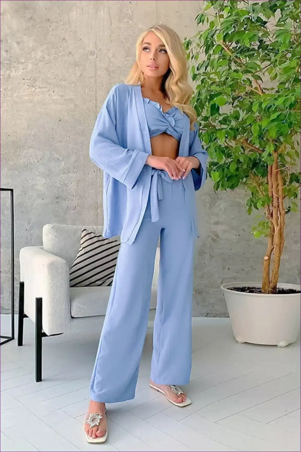 Indulge In Luxurious Sleep With Our Bow Tie Ruffle Long Sleeve Pyjama Set. Featuring Silk-style Ruffles