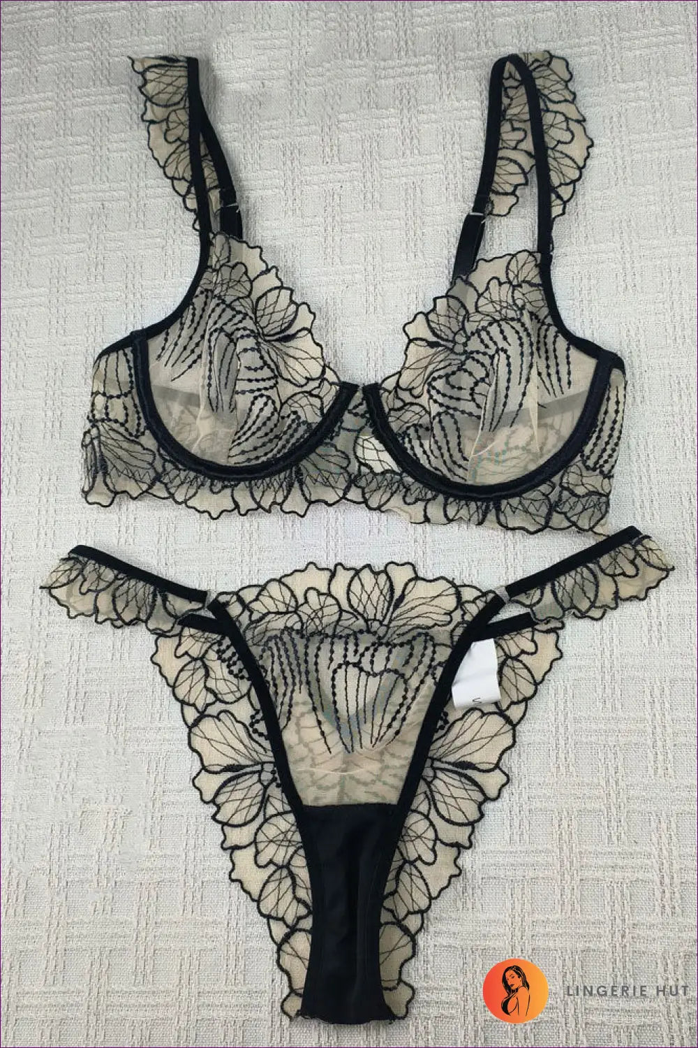 Black Embroidered Lace Bra Set - Confident Evenings - s / Bras & Panty Sets - Boudoir • Date Night • just in - Lingerie