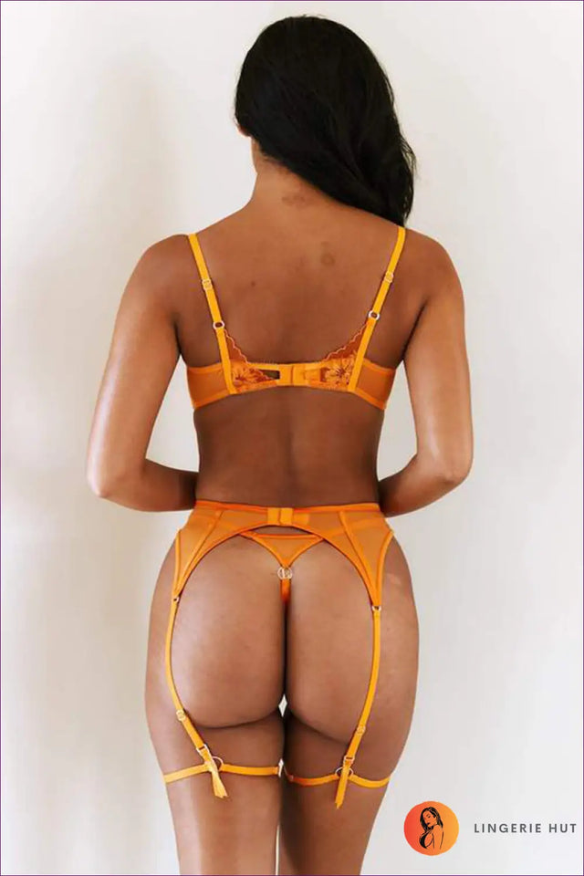 Embroidered Bra Set with Garter Belt - Worth a Second Look