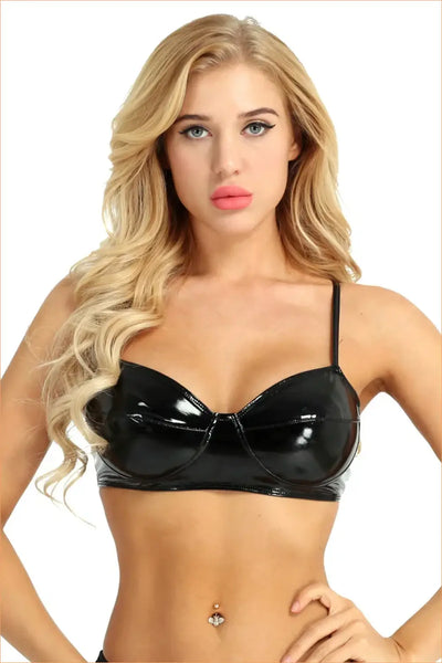 Faux Leather Tops