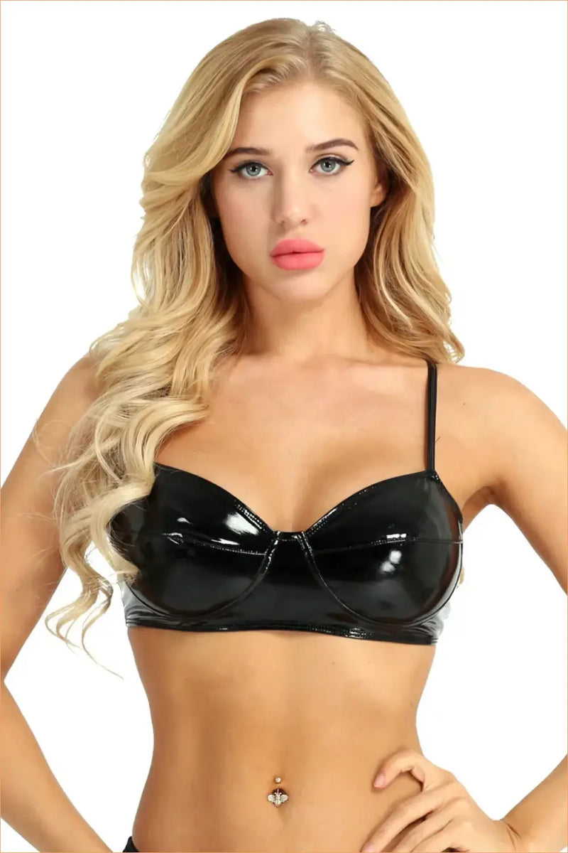 Faux Leather Tops
