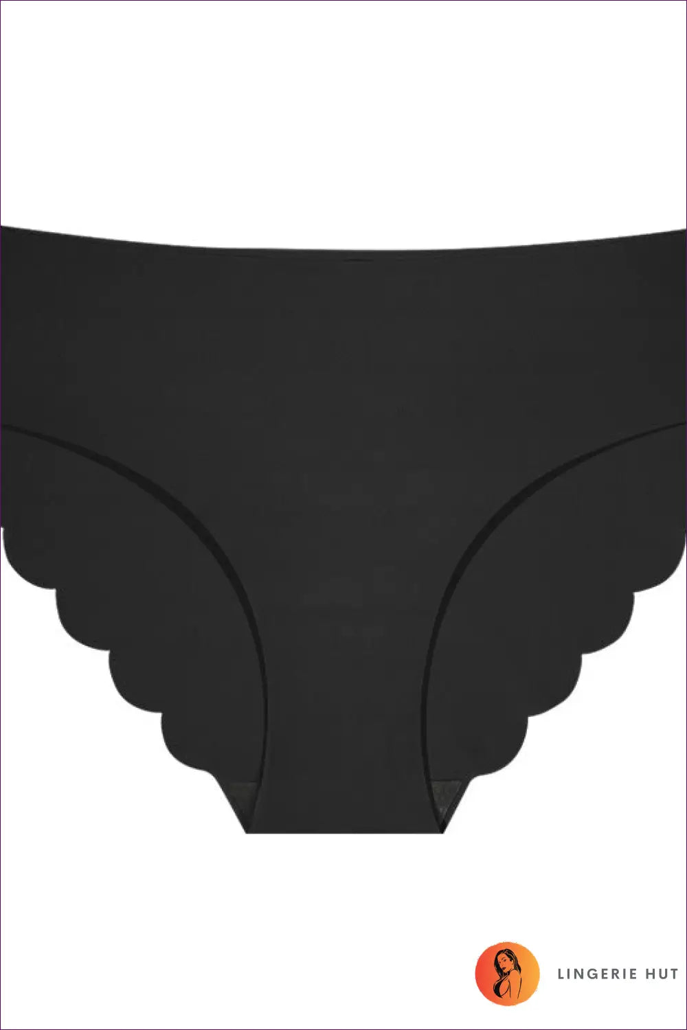 Scalloped Edge Brief - Everyday Confidence Classic Detail - 2xl / Black - Top - Lingerie Hut - All Season • Casual