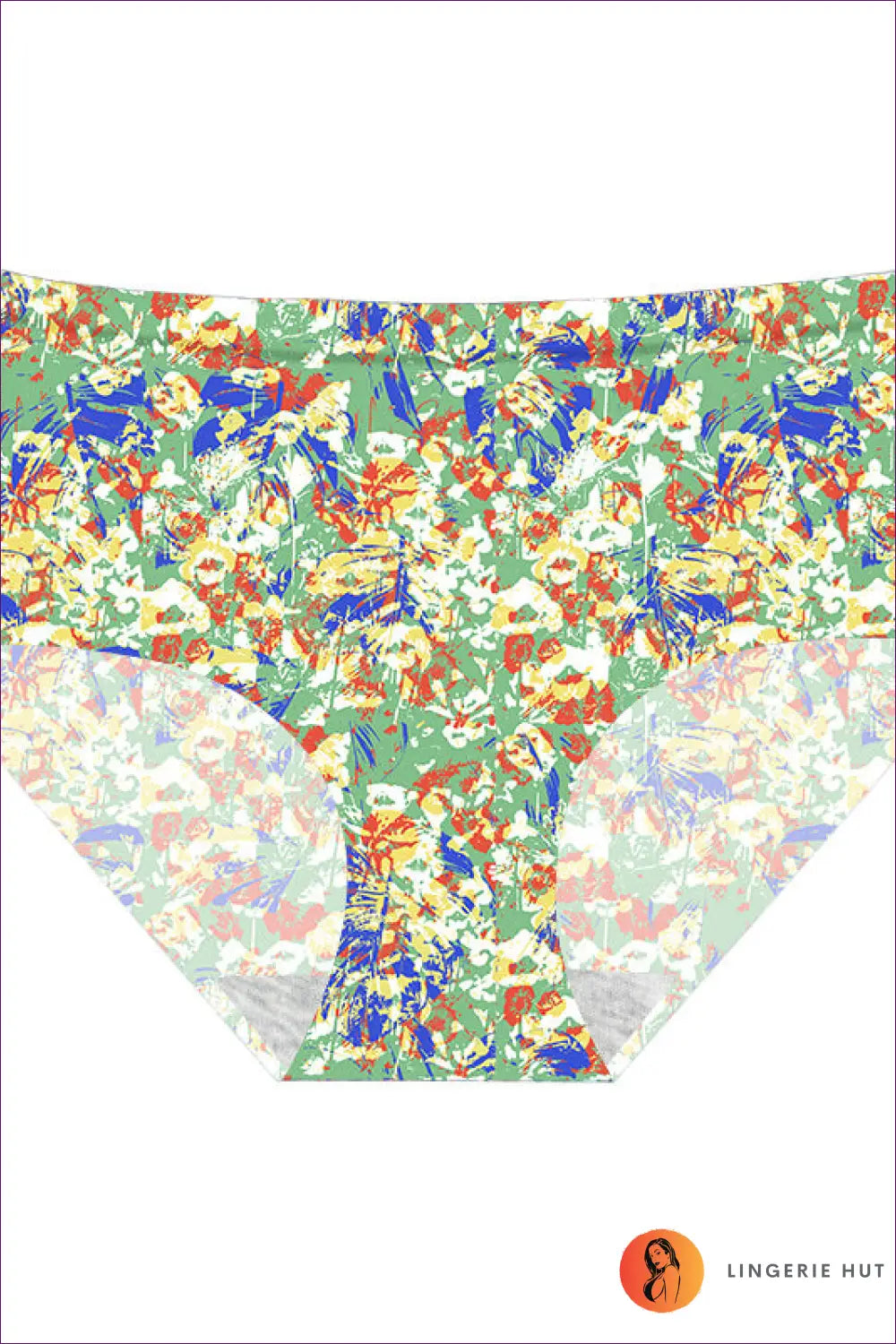 Briefs with Floral Print - Everyday Confidence - Xs / Green Hand-held Fireworks - Top - Lingerie Hut - Activewear • All