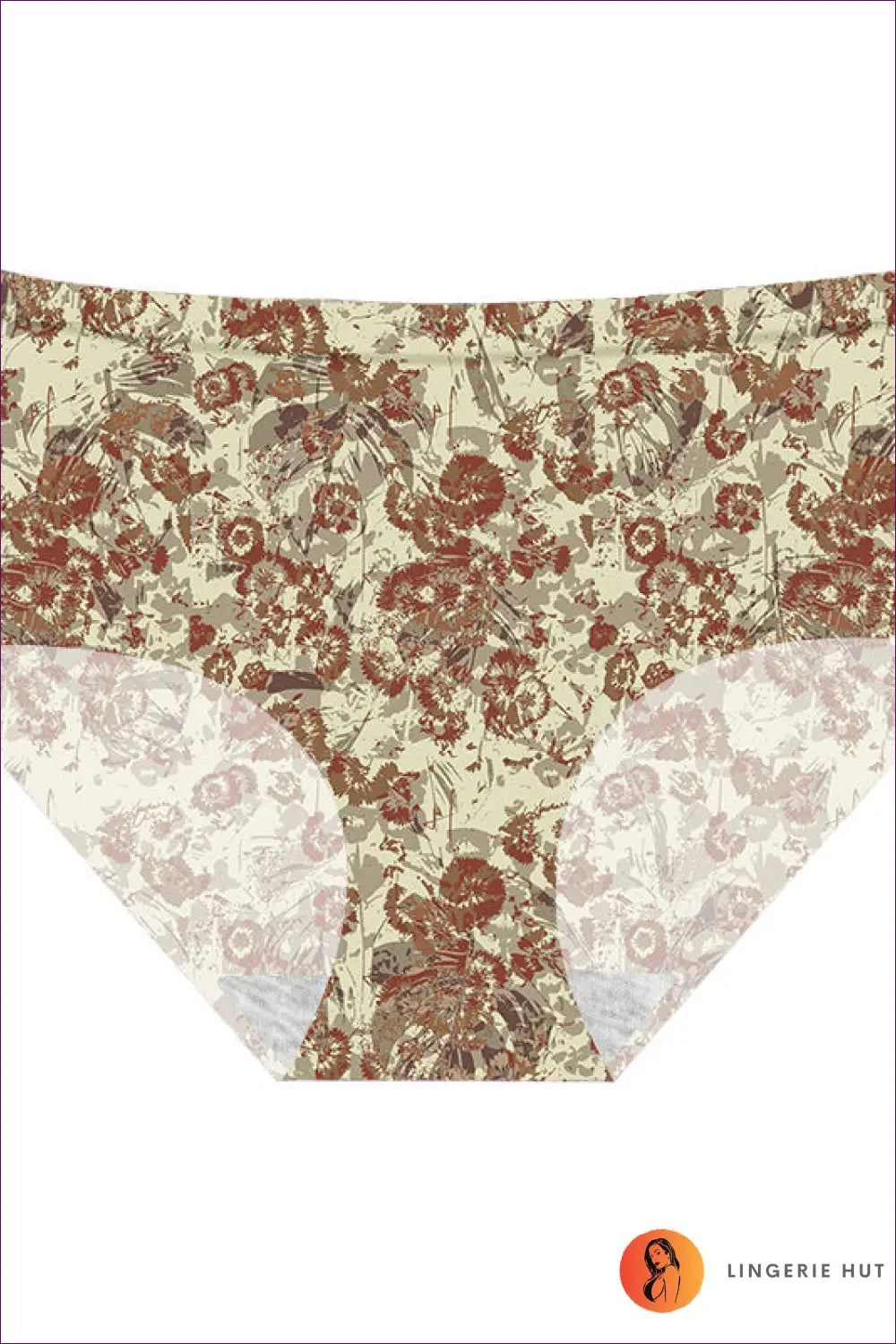 Briefs with Floral Print - Everyday Confidence - Xs / Light Brown Hand-held Fireworks - Top - Lingerie Hut - Activewear