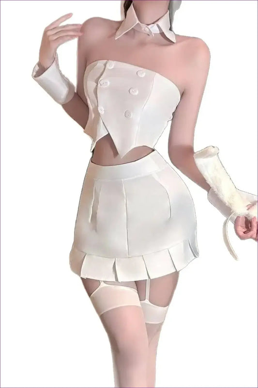 Bunny Costume with Cutout Waist Blazer - Sporty Confidence - 01 / m - Halloween • just in • Party • Role Play