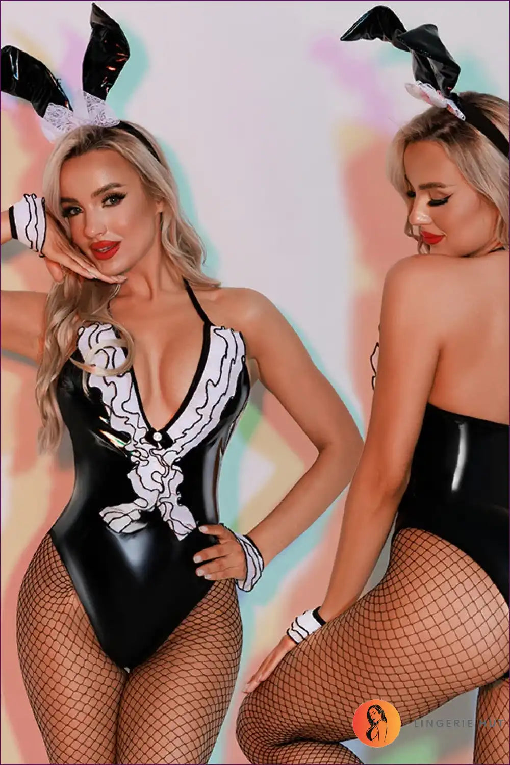 Bunny Costume with Heart Cut-out Bodysuit - Flirty Fantasy for Bodysuit, Boudoir, Bunny, Costume, Cutout