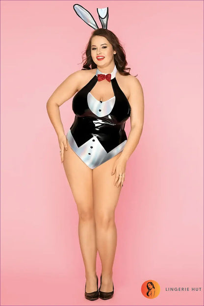 Bunny Costume with Tuxedo Bow Detail - Glamorous Confidence - 01 / Xl(70-85kgs) - Halloween • just in • Party • Role