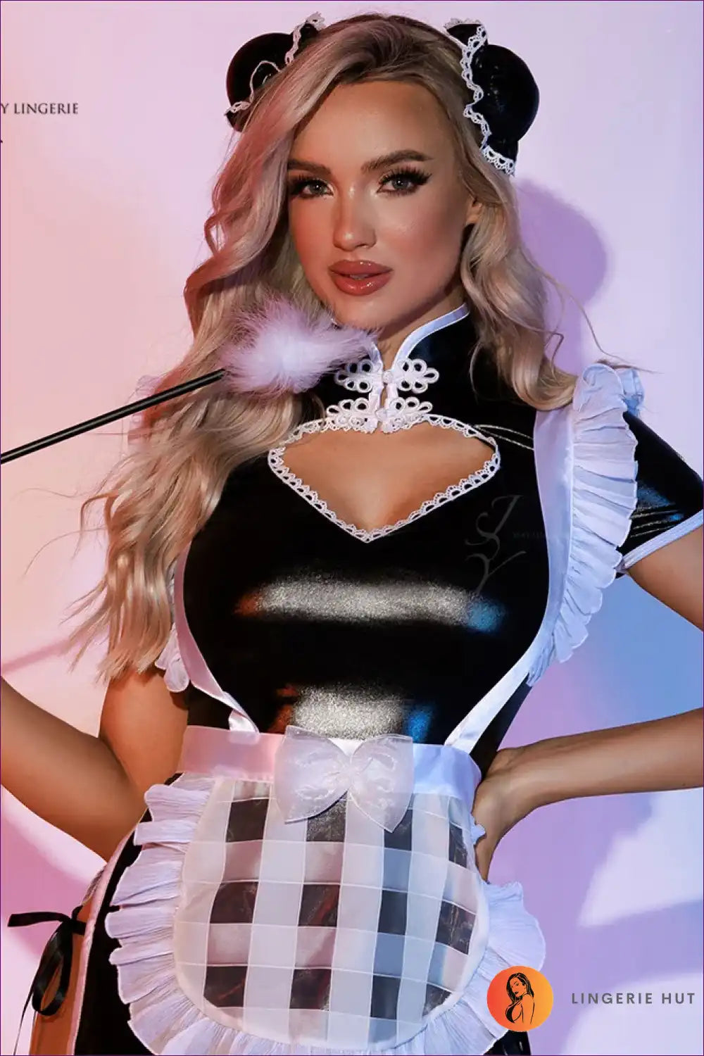 Bunny Maid Lingerie Dress in Pu for Cosplay & Club Nights Babydoll, Bunny, Clubwear, Costume,