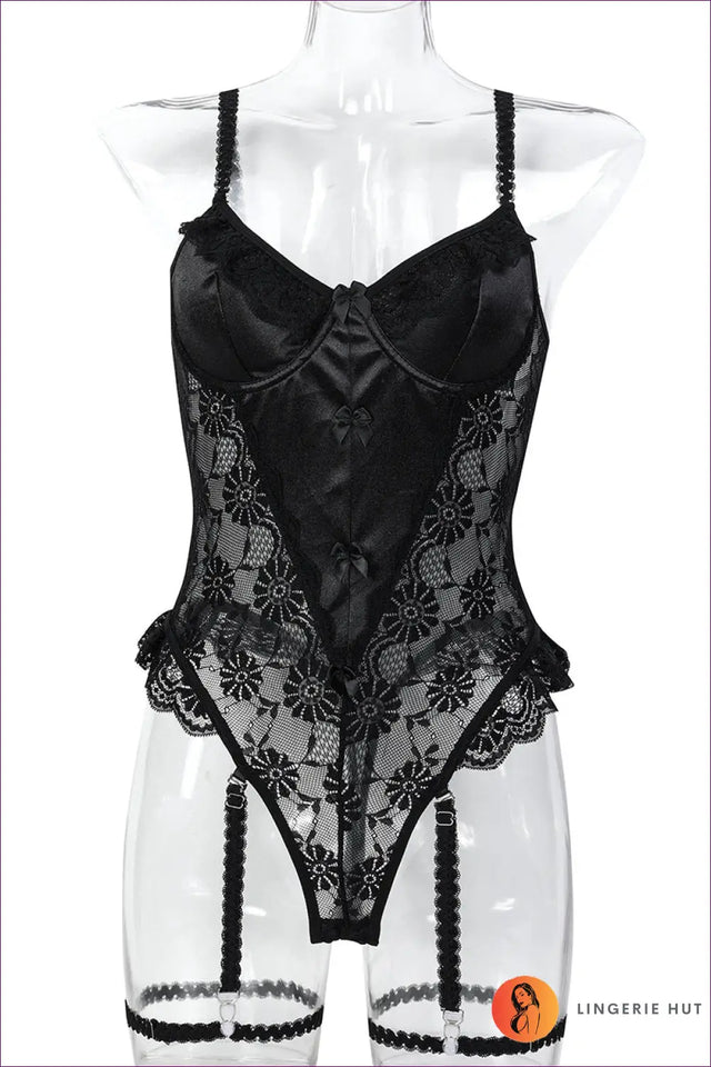 Lace Teddy with Garter Straps - Vintage Romance Revived
