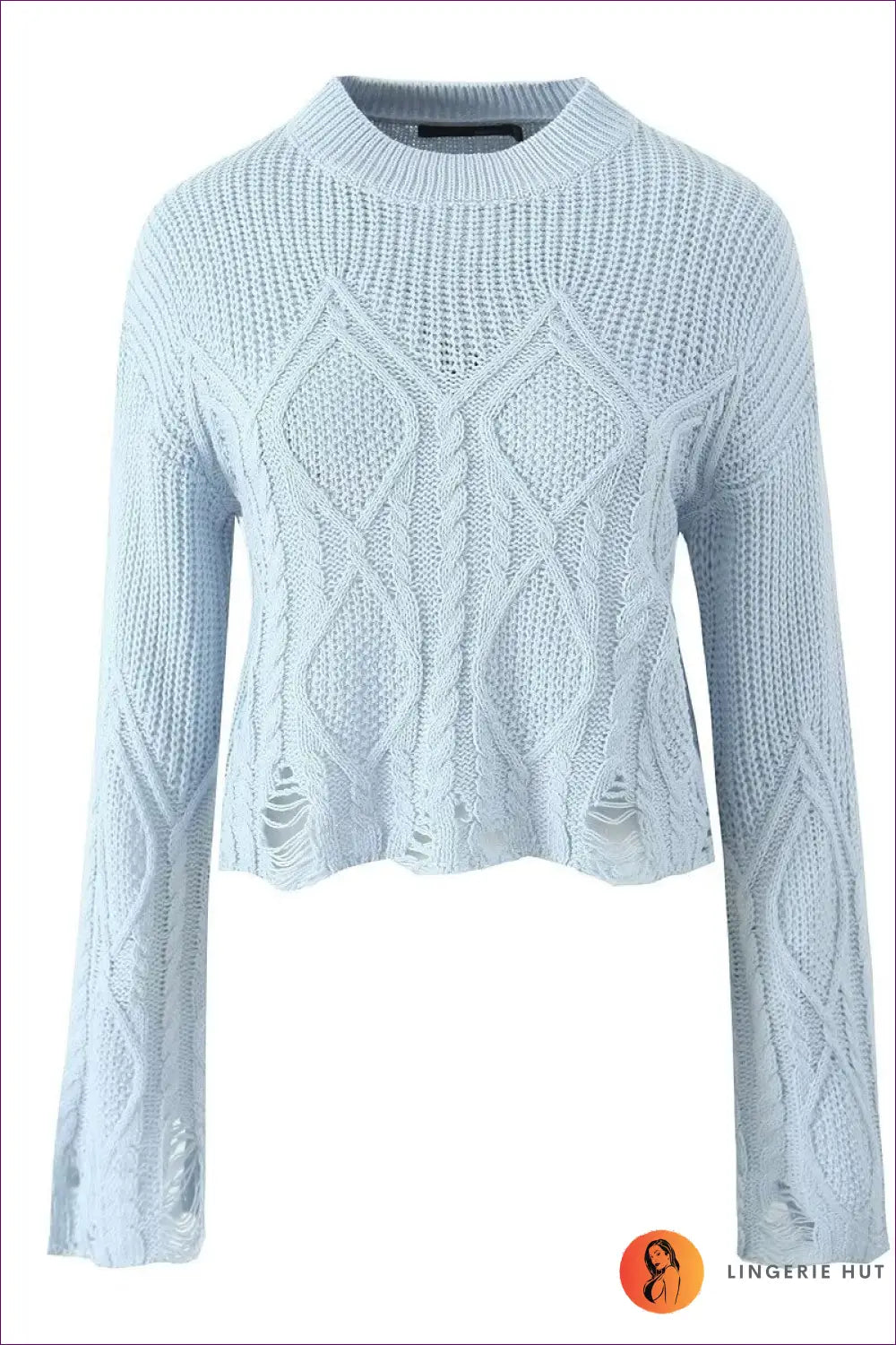 Cable Knit Mini Dress - Winter Warmth with Style - s / Blue Top - Dresses - Lingerie Hut - Autumn • Casual • Cotton