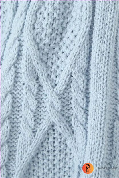 Cable Knit Mini Dress - Winter Warmth with Style - Dresses - Lingerie Hut - Autumn • Casual • Cotton • Everyday