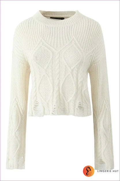 Cable Knit Mini Dress - Winter Warmth with Style - Dresses - Lingerie Hut - Autumn • Casual • Cotton • Everyday