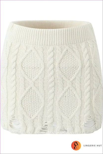 Cable Knit Mini Dress - Winter Warmth with Style - Dresses - Lingerie Hut - Autumn • Casual • Cotton • Everyday