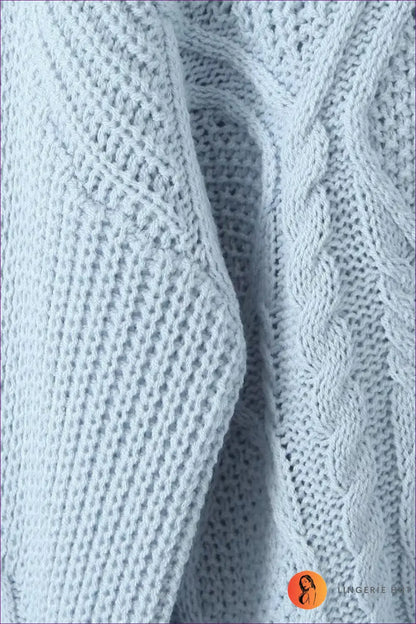 Cable Knit Mini Dress - Winter Warmth with Style - Dresses - Lingerie Hut - Autumn • Casual • Cotton • Everyday