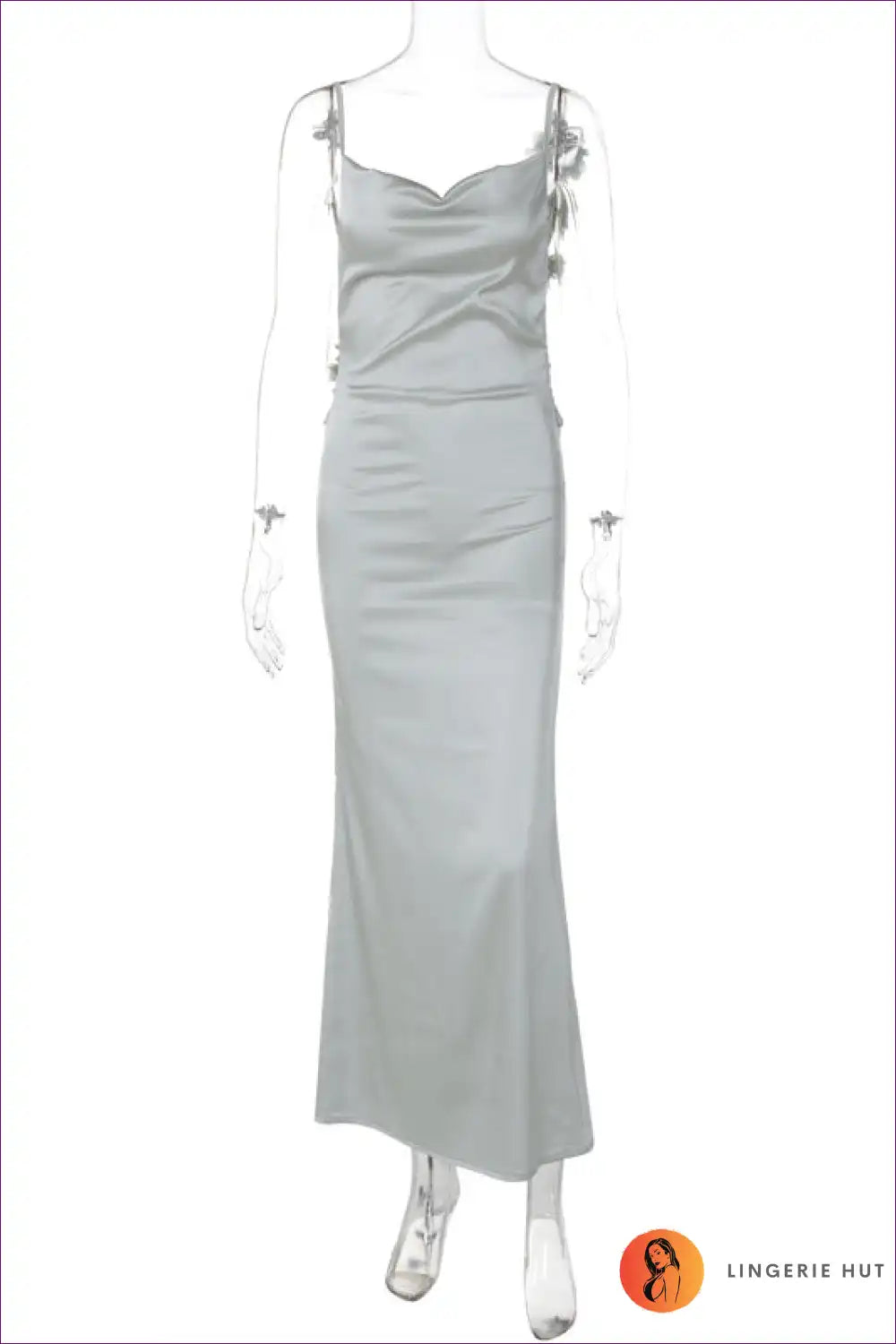 Cami Dress with 3d Floral Detail - Modern Evening Romance for Backless, Dress, Evening Wear, Floral, Formal