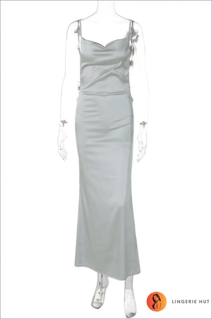 Cami Dress with 3d Floral Detail - Modern Evening Romance for Backless, Dress, Evening Wear, Floral, Formal