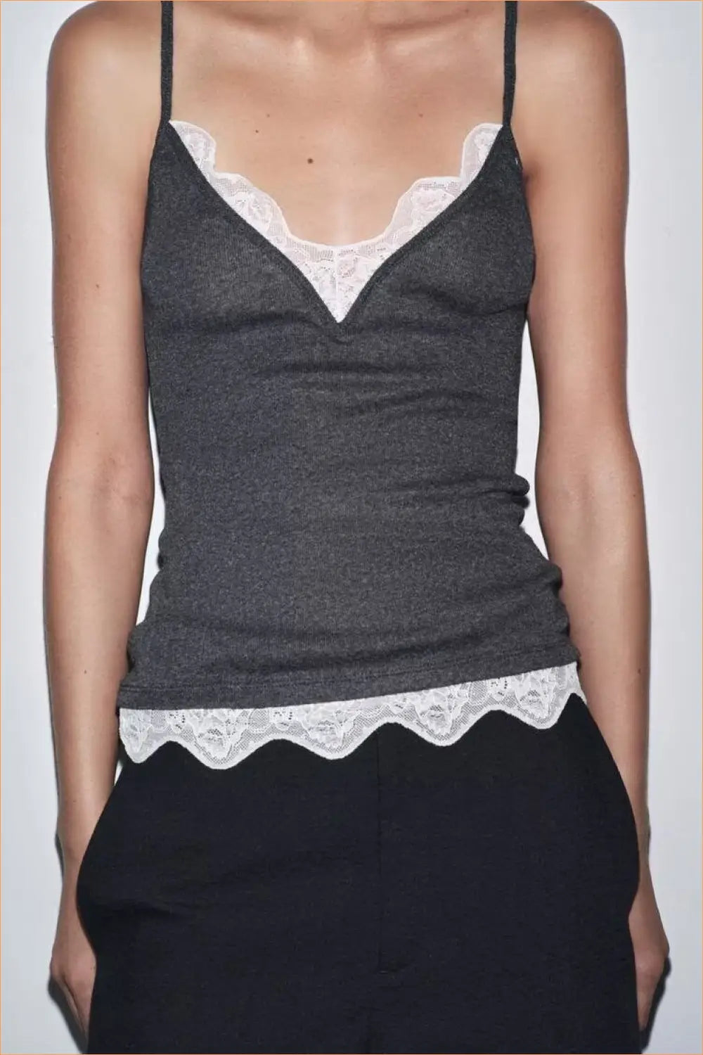 Lace Trim Camisole Top - Effortless Elegance - Casual • Clothing • Elegant • Everyday • Glamour - Lingerie Hut