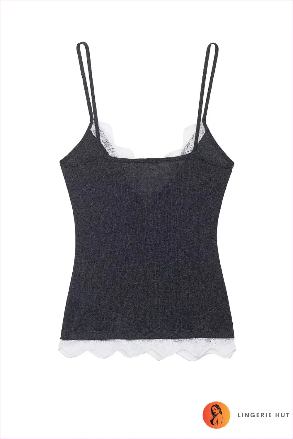 Camisole with Lace Trim - Quiet Luxury - Top - Lingerie Hut - All Season • Casual • Everyday • Glamour • Jersey