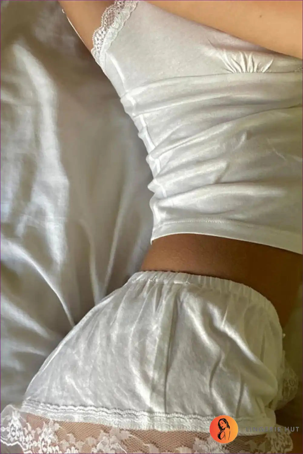 Camisole Set with Lace Trim - Sunday Morning Ritual for All Season, Casual, Everyday, just In, Lace