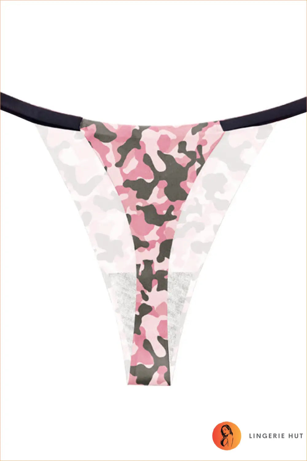 Camouflage Thong with Thin Strap Cut - Private Play - Xs / Pink Bottom - Boudoir • Date Night • just in • Lingerie • Hut