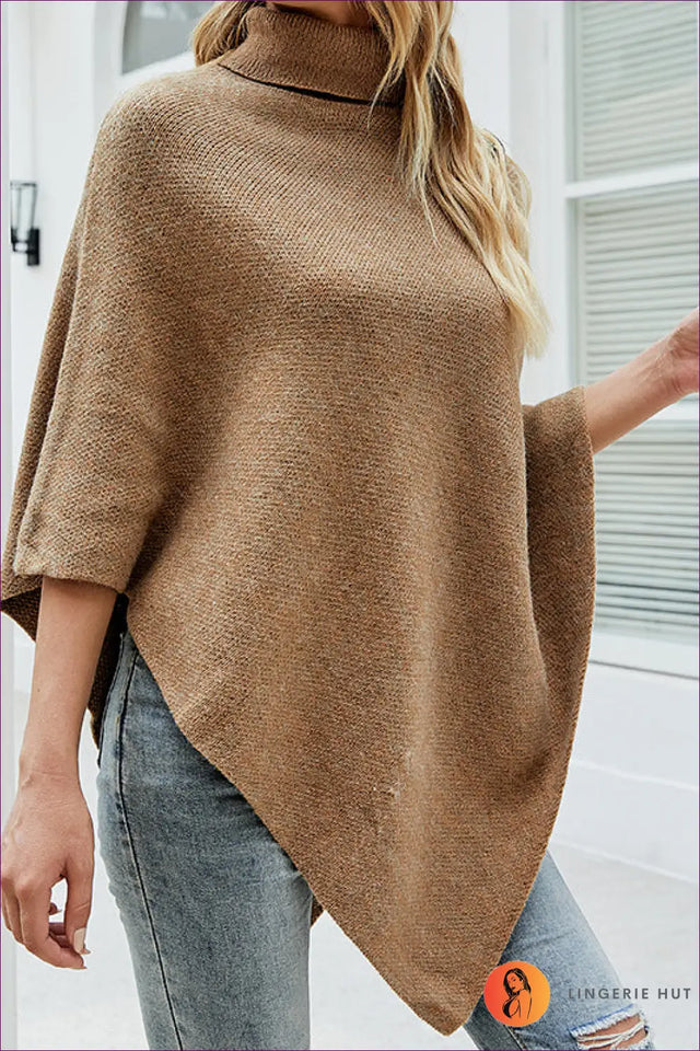 Cape Top with Button Detail - Effortless Everyday Elegance