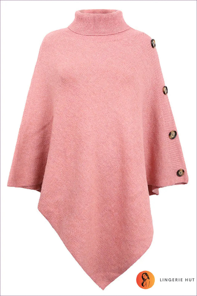Cape Top with Button Detail - Effortless Everyday Elegance