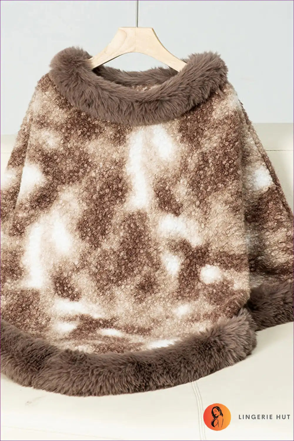 Cape with Faux Fur Collar - Bohemian Luxe for All Season, Boho, Casual, Evening Wear, Glamour