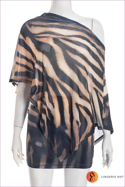 Tiger Print co Ord Set - not your Basic Statement Look - s / Khaki - Lingerie Hut - All Season • Animal • Cutout