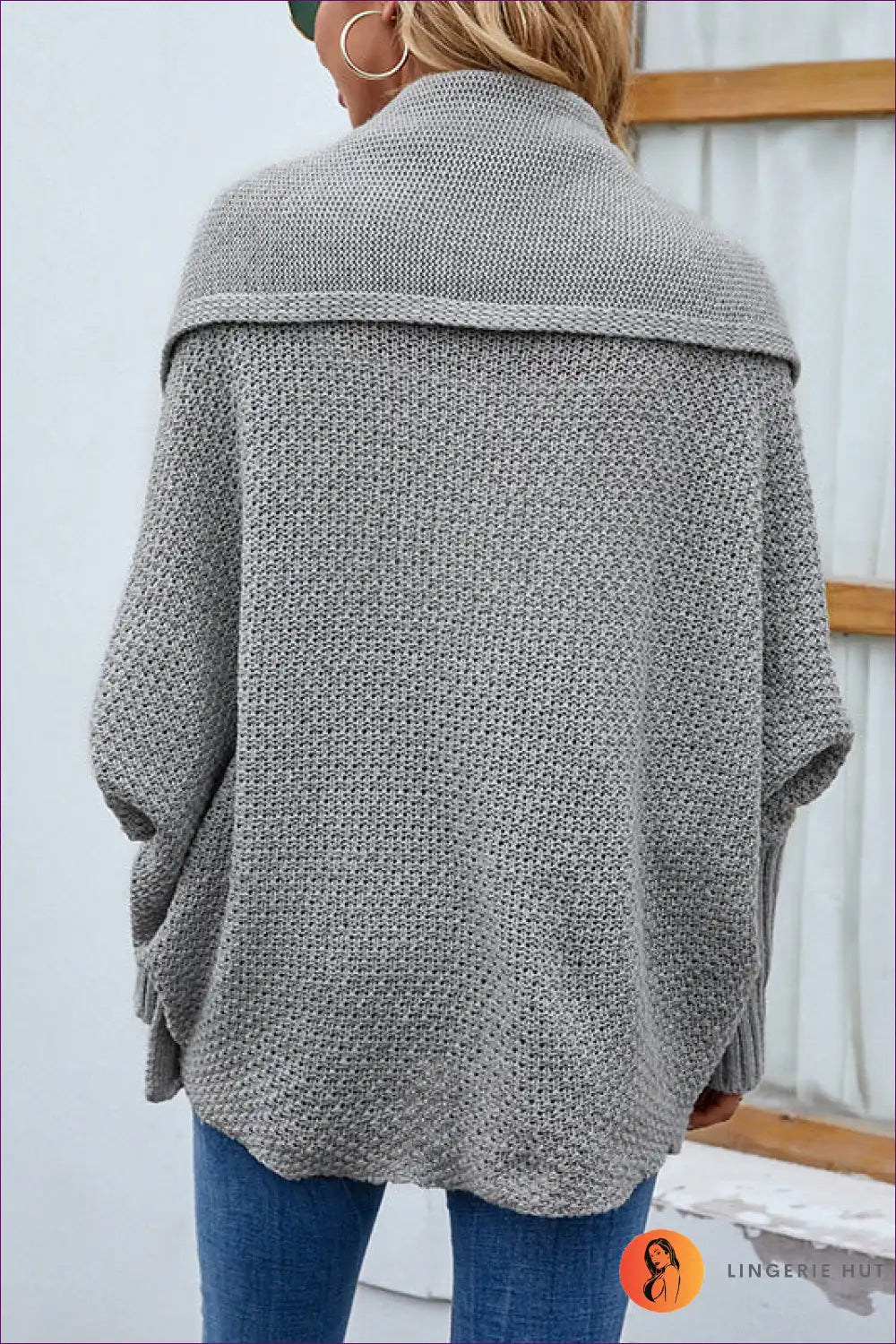 Cardigan with Batwing Sleeves - Cosy Confidence for All Season, Autumn, Boho, Casual, Cotton