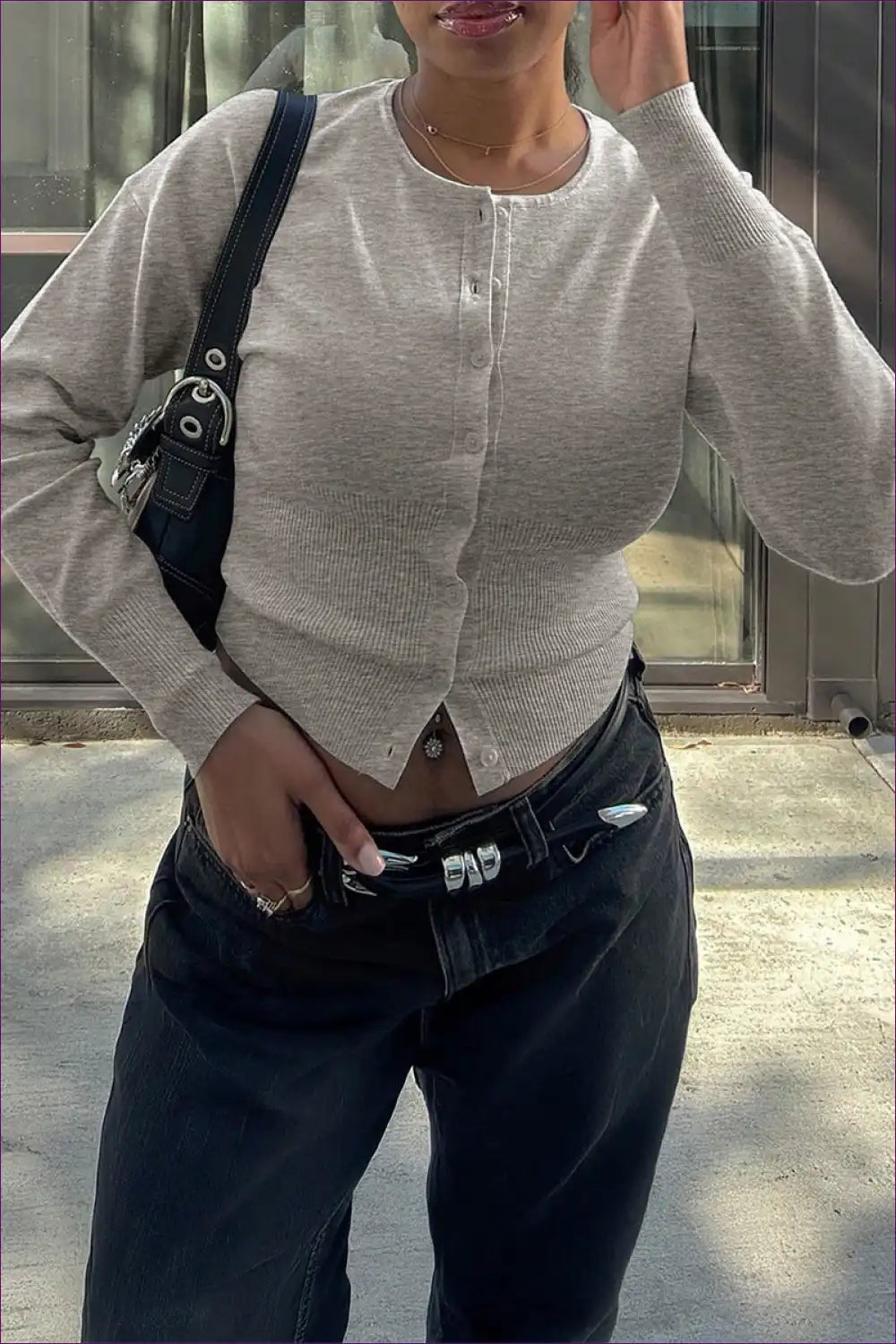 Cardigan with Button Front - Versatile Layering Essential for All Season, Autumn, Casual, Everyday, Jersey