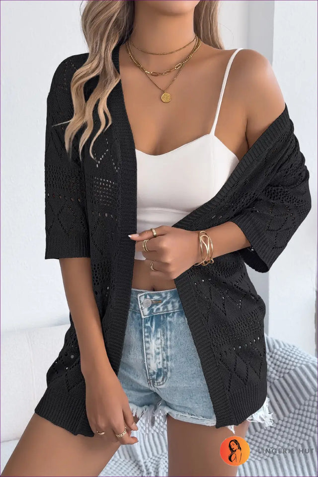 Open-Knit Cover Up - Effortless Summer Sophistication