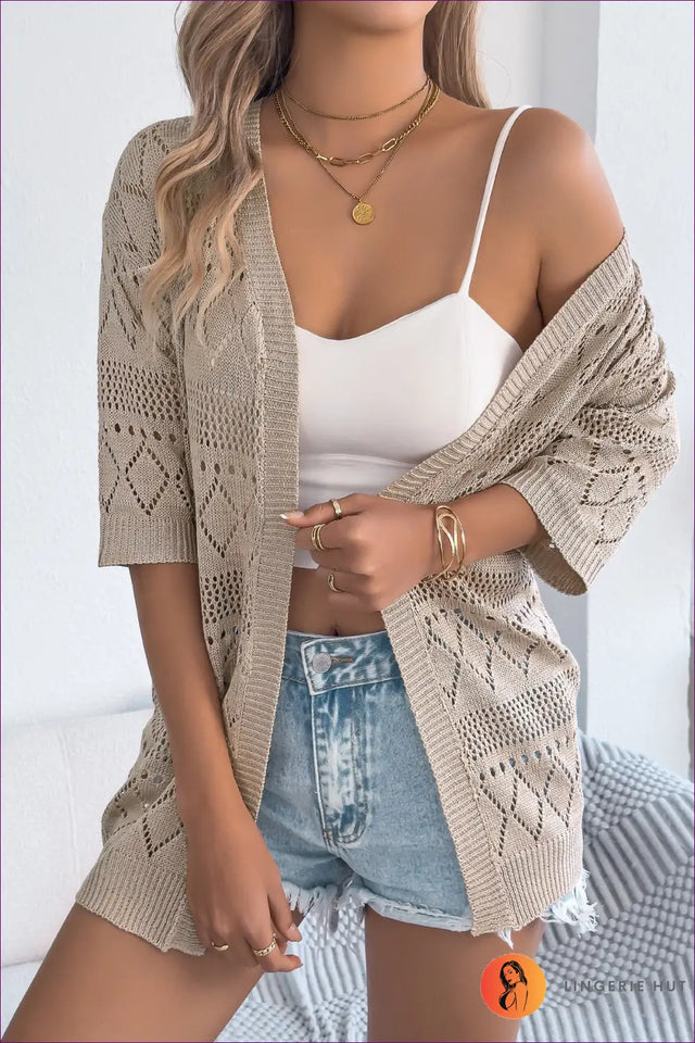 Open-Knit Cover Up - Effortless Summer Sophistication
