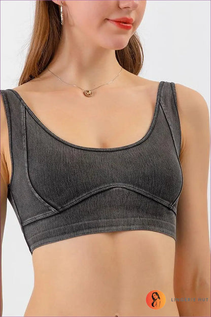 Casual Denim Bralette - Effortless Comfort For s