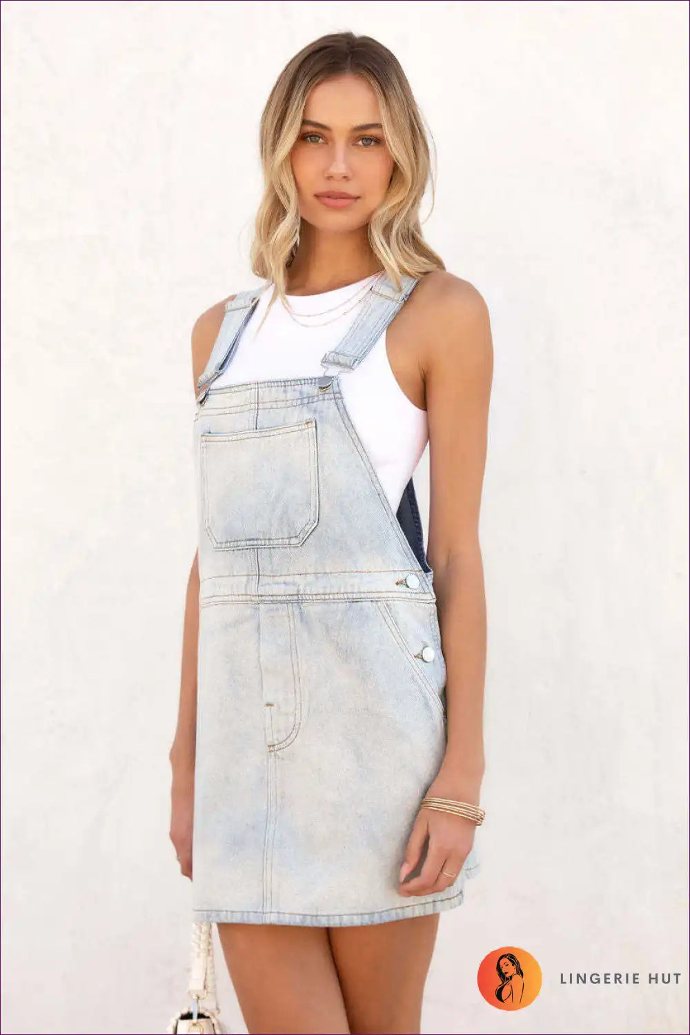 Casual Denim Suspender Dress – Summer Essential