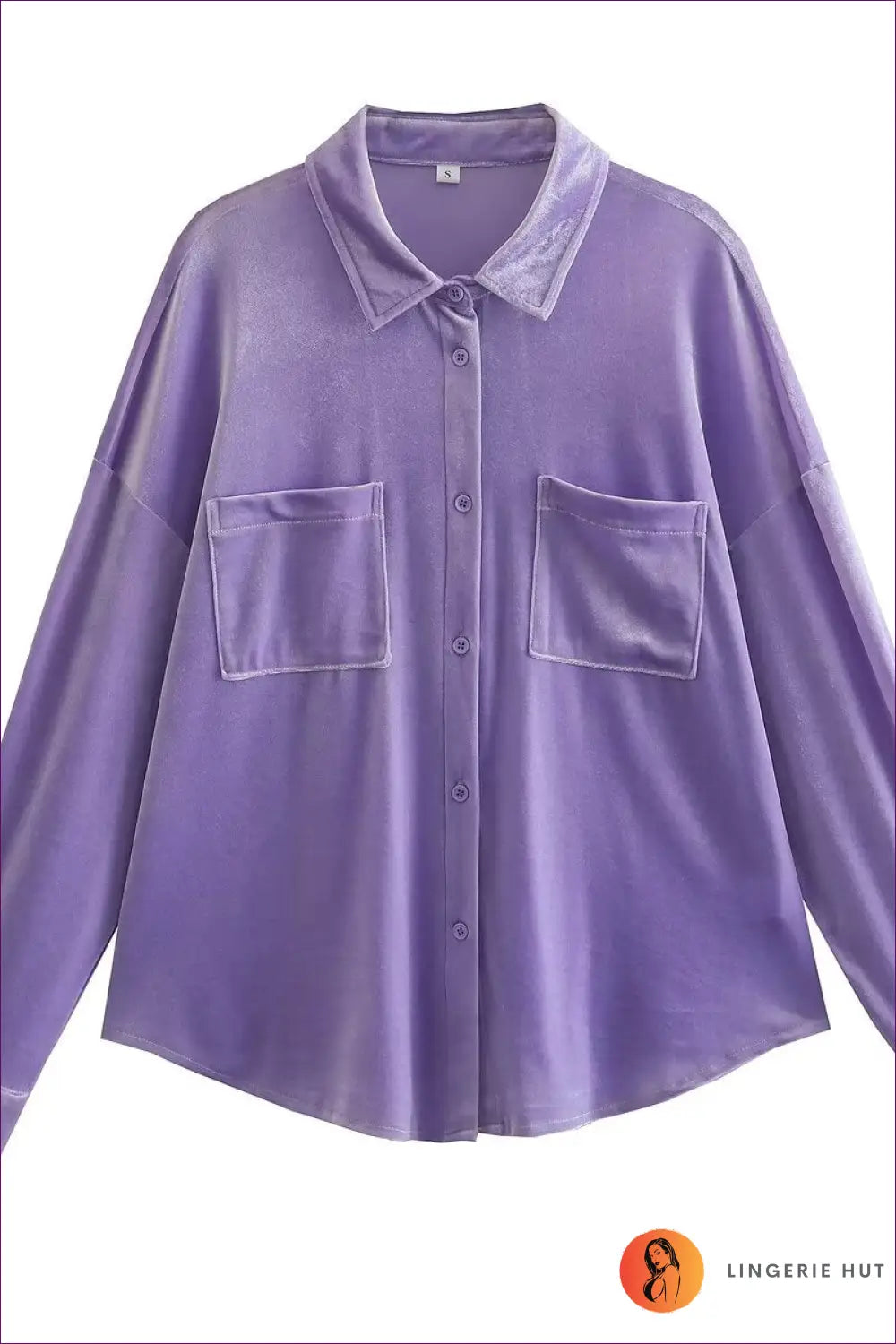 Casual Shirt Top with Collared Neckline - Effortless Everyday Ease - s / Purple - Shirts & Tops - Lingerie Hut - Autumn