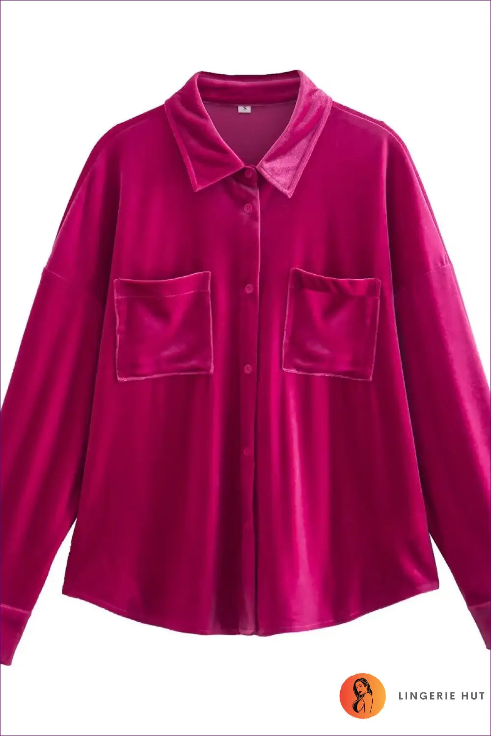 Casual Shirt Top with Collared Neckline - Effortless Everyday Ease - s / Pink - Shirts & Tops - Lingerie Hut - Autumn