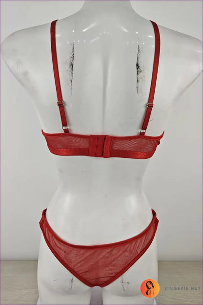 Chain Lingerie Set with Sheer Cutout Front - Bold Glamour - just in • Polyester • Sexy • Hut
