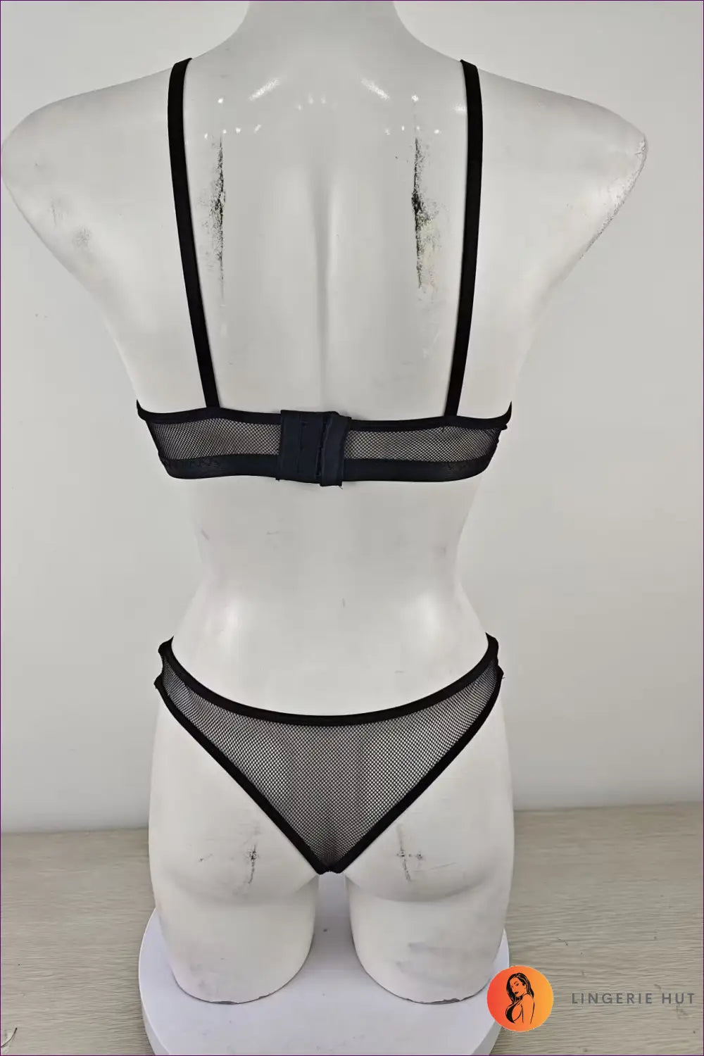 Chain Lingerie Set with Sheer Cutout Front - Bold Glamour - just in • Polyester • Sexy • Hut