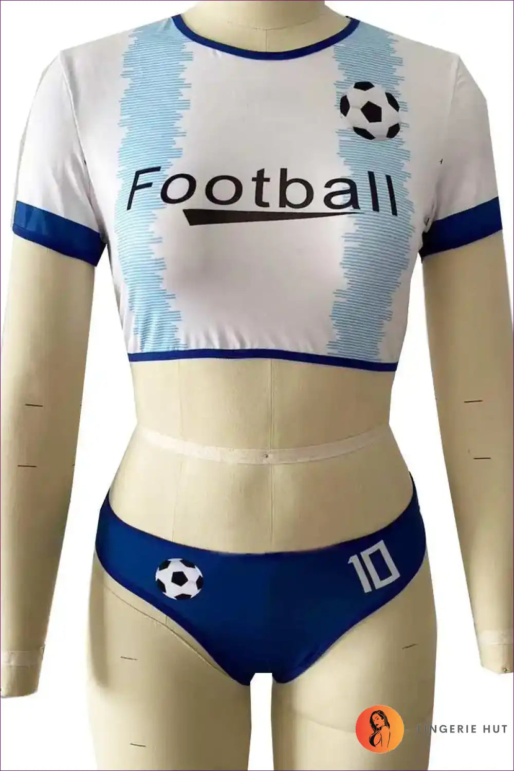 Cheerleader Set with Sporty Stripes - Spirited Energy for Activewear, Casual, co Ord, Costume, Crop