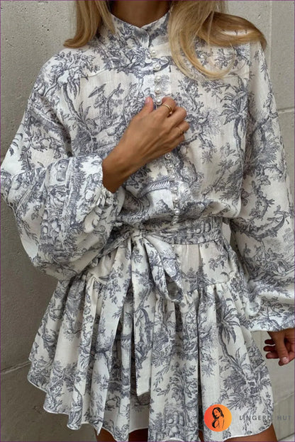 Chic Floral Print Mini Dress - Effortless Elegance